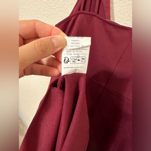 GRACE KARIN Ruched V-Neck Draped Bodycon Double Spaghetti Strap Dress EUC - Picture 11 of 11